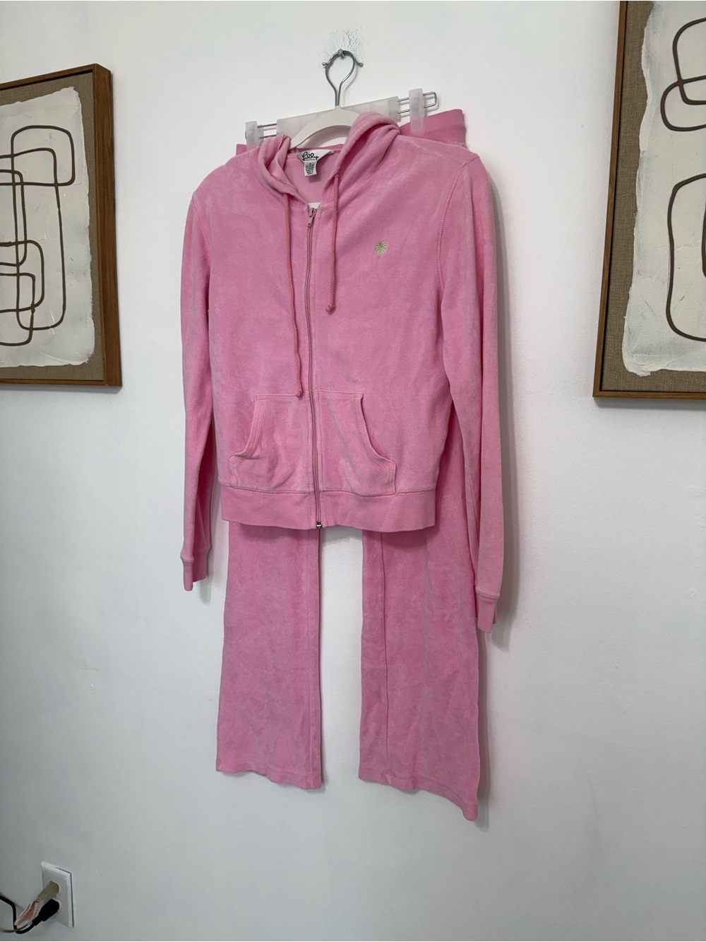 Lilly Pulitzer Pink Velour Zip-Up Hoodie